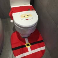 Set covoare de baie pentru Craciun Santa Clause, 503014